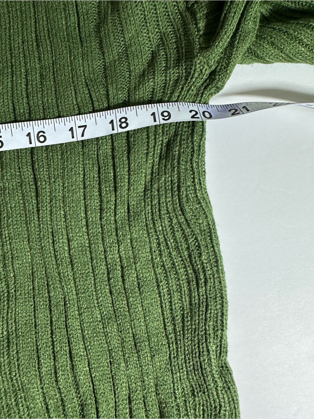 CUPSHE Green Rib One-Shoulder Sweater Womens Sz Medium  Olive Green - Picture 8 of 10